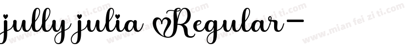 jully julia Regular字体转换